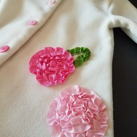 Jessica Ann Pink, Green and White Coat 100% Polyes - Picture 8 of 8